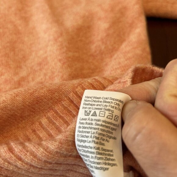 J CREW Womens Sweater XXS Peach Merino Alpaca Pullover Relaxed Polo Preppy - Picture 10 of 10
